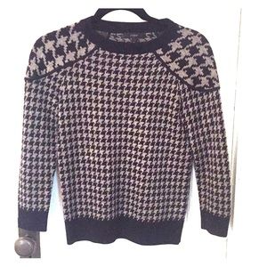 J crew gray and navy herringbone sweater